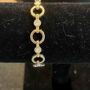 Avon Elegant Gold Bracelet with Crystal Accents